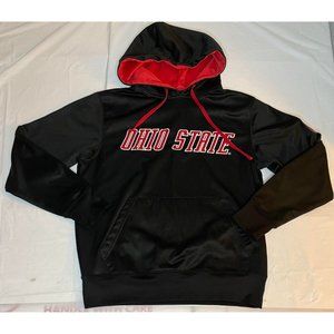 Ohio State Stadium Athletics Hoodie Medium Black Red 100% Polyester